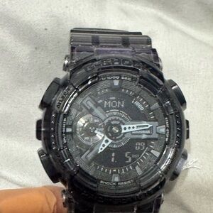G-Shock Black and Gray Watch with clear band